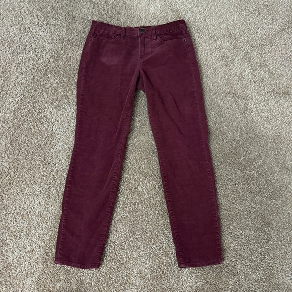 J. Crew Factory Women’s Skinny‎ Corduroy Pants in Red Size 26 - Picture 1 of 7